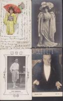 Különösen gazdag, jó minőségű háború előtti motívum képeslap tétel 22 lappal, számos érdekességgel, sok lithóval, jó színészlapokkal / Outstanding Topic postcard lot with 22 cards