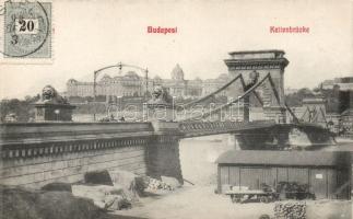 Budapest Lánchíd rakparttal