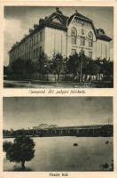 Csongrád fiúiskola és vasúti híd