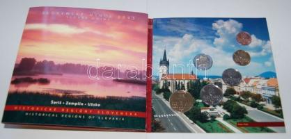 Szlovákia 2005. 50h-10K 5db klf érme + Zaros, Saris emlékérem "Szlovákia Történelmi Vidékei&quo...