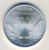2009. 5000Ft Ag "Világörökségi helyszínek:Budapest" Tanúsítvánnyal T:BU Csak 4000db!
