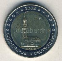 Németország 2008. 2€ "Hamburgi St. Michel templom" emlékkiadás T:1 tanúsítvánnya...