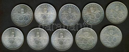 1993-94. 200Ft Ag "Deák" és "MNB" (10x) T:2,2-