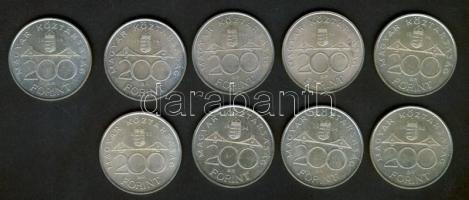 1993-94. 200Ft Ag "Deák" és "MNB" (10x) T:2,2-