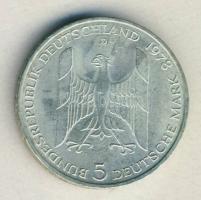 NSZK 1978. 5M Ag "Gustav Stresemann" T:1-