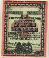 Sopronnyék/hadifogolytábor 1916. június 16. 2f T:I