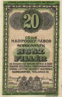 Sopronnyék/hadifogolytábor 1916. június 16. 20f T:I (apró kapocs lyuk)