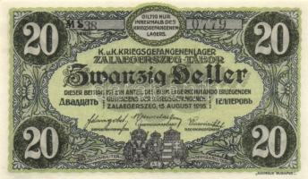 Zalaegerszeg/hadifogolytábor 1916. augusztus 15. 20f T:I