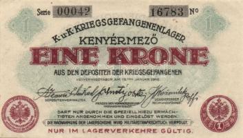 Kenyérmező/hadifogolytábor 1916. január 15. 1K T:I