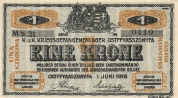 Ostffyasszonyfa/hadifogolytábor 1916. június 1. 1K T:I