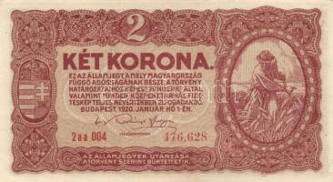 1920. 2K "2aa" (2x) egymásutáni sorszámmal! T:I apró sarokhiba