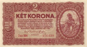 1920. 2K "2aa" (2x) egymásutáni sorszámmal! T:I apró sarokhiba