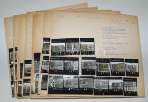 cca 1960 NB 1-es labdarúgó-mérkőzések sajtófotóinak kis képei összesen kb 130 papírkép magyarázó szövegekkel rajtuk a Dózsa, FTC, Kinizsi, Vasas és a kor többi csapata