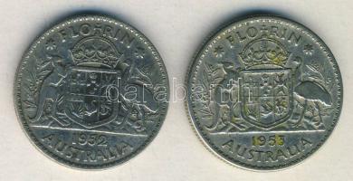 Ausztrália 1952-53. 1Fl Ag (2x) T:3 ph.