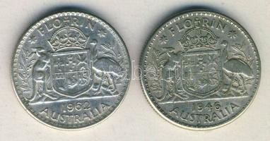 Ausztrália 1946-62. 1Fl Ag (2x) T:3+