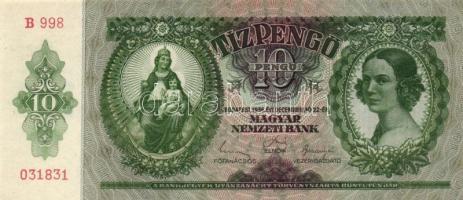 1936. 10P (2x) egymásutáni sorszámmal T:I