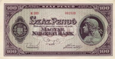 1945. 100P (2x) egymásutáni sorszámmal T:I-