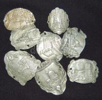 8 db klf turistabot jelvény: Eger, Baradla, Budapest, stb.