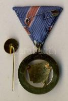 cca 1980. "Hűség a néphez - Hűség a párthoz" 1919-1957 KISZ kitüntetés miniatűrrel eredeti...