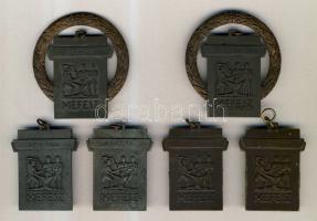 cca 1949-50. "MEFESZ" Atlétika díjérmek I.,II.,III. helyezésért, összesen 6db T:2,3 (kettőről a koszorú hiányzik