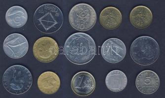 Vegyes 15db klf olasz, görög, San Marino-i és török forgalmi érem T:vegyes