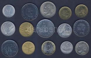 Vegyes 15db klf olasz, görög, San Marino-i és török forgalmi érem T:vegyes