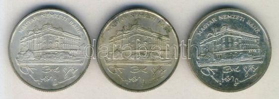 1992-93. 200Ft Ag "MNB" (3x) T:2,2-
