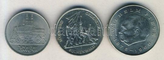 NDK 1972. 5M "Meissen" + 10M "Buchenwald" + 20M "Wilhelm Pieck" T:2