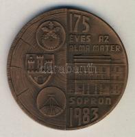 1983. Sopron / 175 éves az alma mater Br emlékplakett (d=69mm) T:1-