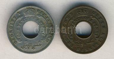 Brit Nyugat-Afrika 1931. 1/10p + 1954. 1/10p T:2,3