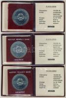 1982. 100Ft "Labdarúgó VB" (3x) T:BU Eredeti tokban, tanúsítvánnyal!