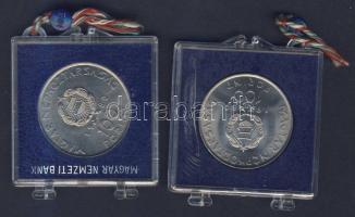 1980. 100Ft (2x) "Szovjet-magyar közös űrrepülés" T:BU Eredeti tokban, tanúsítvánnyal!