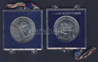 1980. 100Ft (2x) "Szovjet-magyar közös űrrepülés" T:BU Eredeti tokban, tanúsítvánnyal!