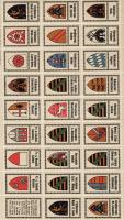 Deutsches Reich ca. 1910. A 26 szövetségi állam címerei 27 klf. levélzáró / Die Wappen der 26 Bundesstaaten, 27 versch. Vignetten