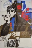 1968 Bors Ferenc: Az újságíró c. film nagyalakú színes plakátja