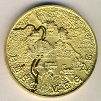 DN. Pest Megye Önkormányzata aranyozott ffém emlékérem (d=65mm) T:1