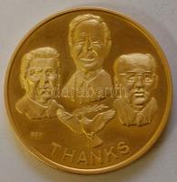 Németország 1989. Vasfüggöny / Berlini fal aranyozott ffém emlékérem. Szign.: BGY. (d=65mm) T:1