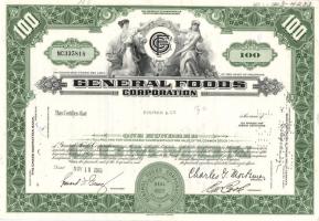 USA / Delaware 1965. General Foods Corporation élelmiszer-ipari vállalat részvénye T:I