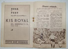 1961 Magyarország-Ausztria labdarúgó mérközés meccsfüzete / Match booklet