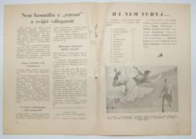 1959 Magyarország-Svájc labdarúgó mérközés meccsfüzete / Match booklet