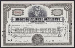 USA / Maryland 1951. International Telephone And Telegraph vállalat részvénye T:I