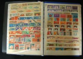 252 db klf régi magyar gyufacímke