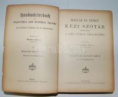 Kelemen Béla: Magyar és Német szótár tekintettel a két nyelv szólásaira II. kötet. Aranyozott, bordázott gerincű félbőr kötésben (kis hibával) Bp., 1904 Athenaeum