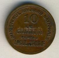 Románia cca 1920. 10L "hozzájárulás a diadalív megépítéséhez" zseton T:2 /Romania cca 1920. 10L "contribution-triumphal arch" token T:2