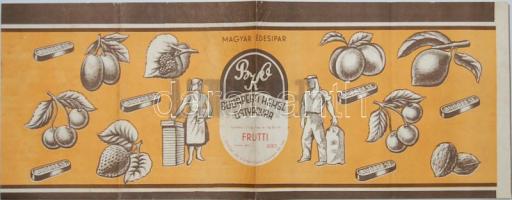 1968 Bp-i keksz és ostyagyár: Frutti plakát