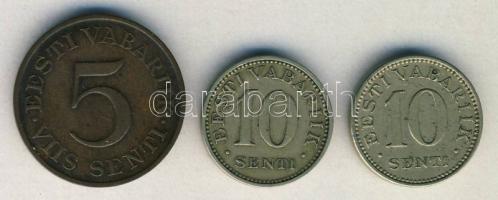 Észtország 1931. 5s + 10s (2x) T:2-,3+