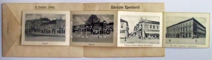 Eperjes leporello postcard (fl)