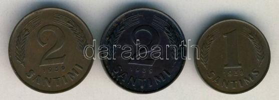 Lettország 1938-39. 1s + 2s (2x) T:2,2-