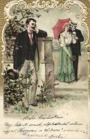 Lady and gentlemen Emb. litho (EK)