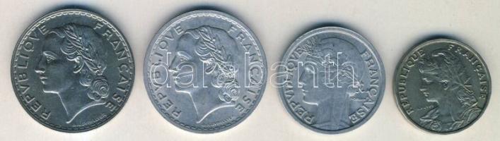 Franciaország 1904. 25c + 1933. 5Fr + 1950. 5Fr + 1959. 2Fr T:2,2- ph